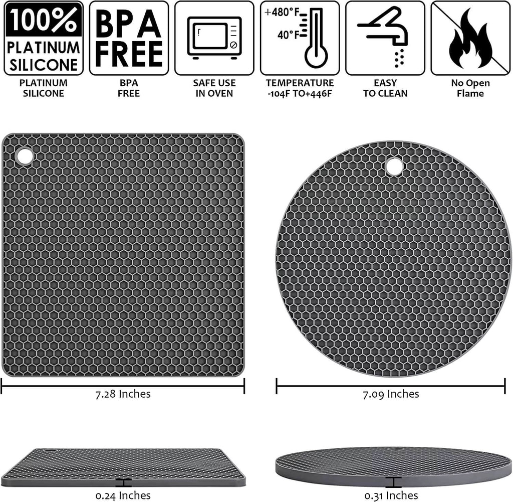 Heat Resistant Silicone Trivets – view 2