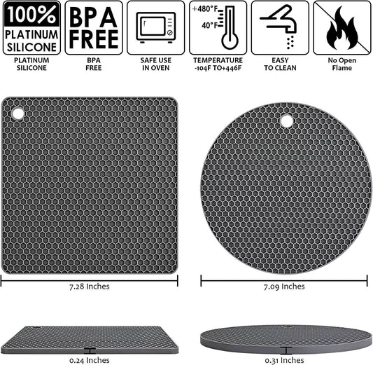 Heat Resistant Silicone Trivets