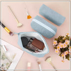 Corduroy Cosmetic Pouch Makeup Bag Set of 3 – view 7