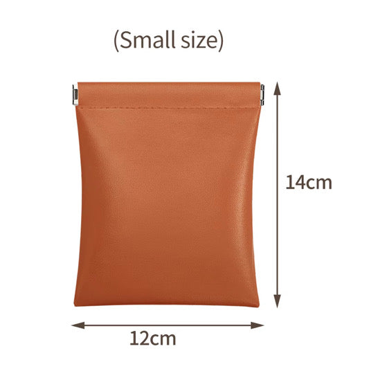 BUBM Multipurpose PU Leather Pouch – Brown / 12*14cm