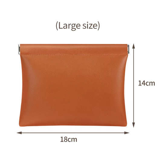 BUBM Multipurpose PU Leather Pouch – Brown / 18*14cm