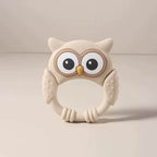 Food Grade Silicone Owl Baby Teether – White