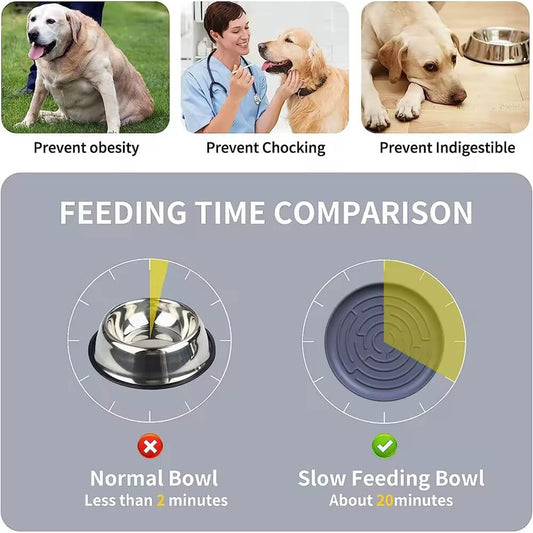 Silicone Slow Feeder Dog Bowl