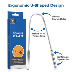 304 Stainless Steel Tongue Scraper with Travel Case