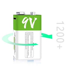 USB C Rechargeable 9V Lithium Battery