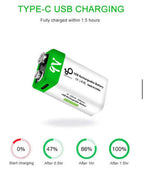 USB C Rechargeable 9V Battery (Pack of 1) – view 7