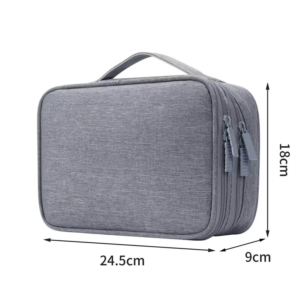 BUBM Double Layer Storage Bag Organizer – Grey