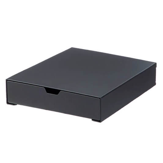 Stackable Steel Desktop Storage Drawer – Black