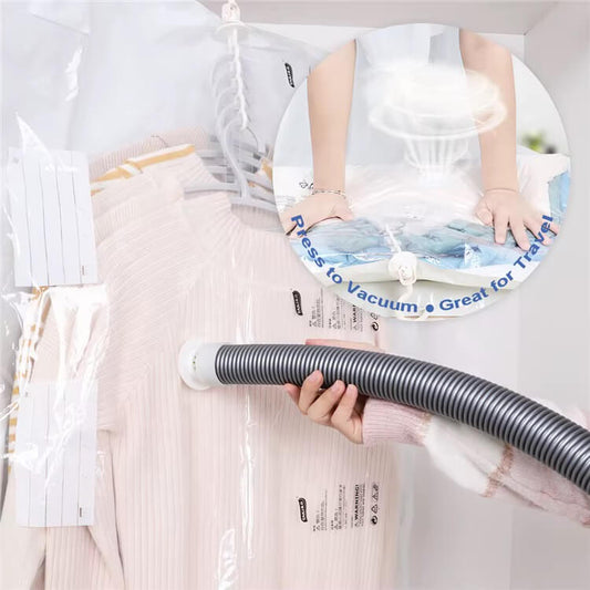 TAILI Hanging Vacuum Storage Bags for Clothes (Pack of 4)