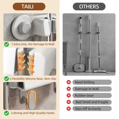 TAILI Wall-Mounted Mop & Broom Holder #AW365