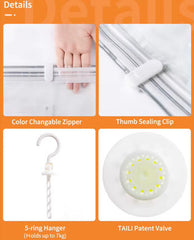 TAILI Hanging Vacuum Storage Bags for Clothes (Pack of 4)