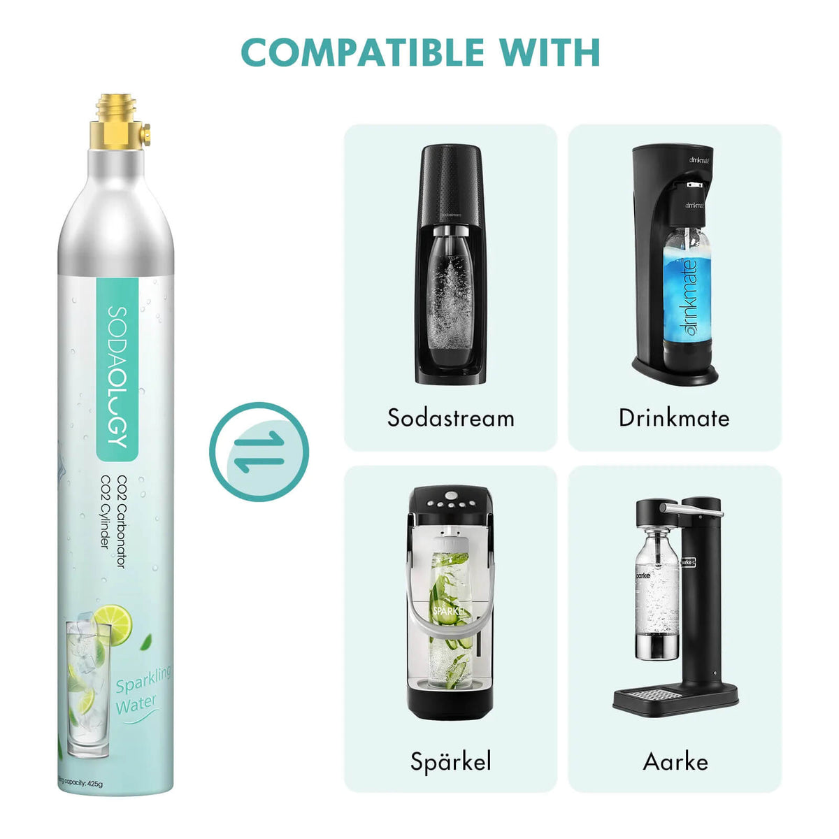 60L CO₂ Carbonator 1L Bottle Compatible with Buyrouth Appliances – view 6