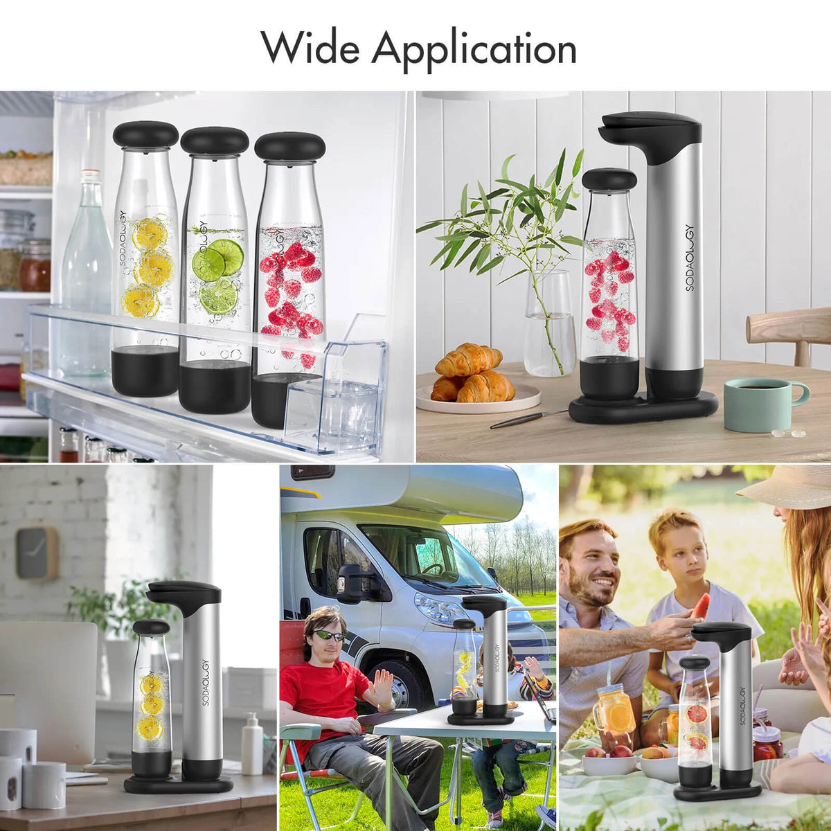 Sodaology Sparkling Water & Soda Maker with Two Bottles – view 6