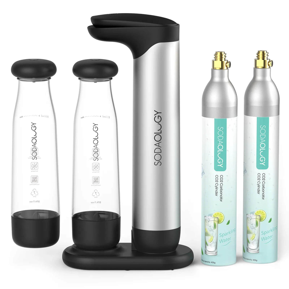 Sodaology Sparkling Water & Soda Maker with Two Bottles – view 10