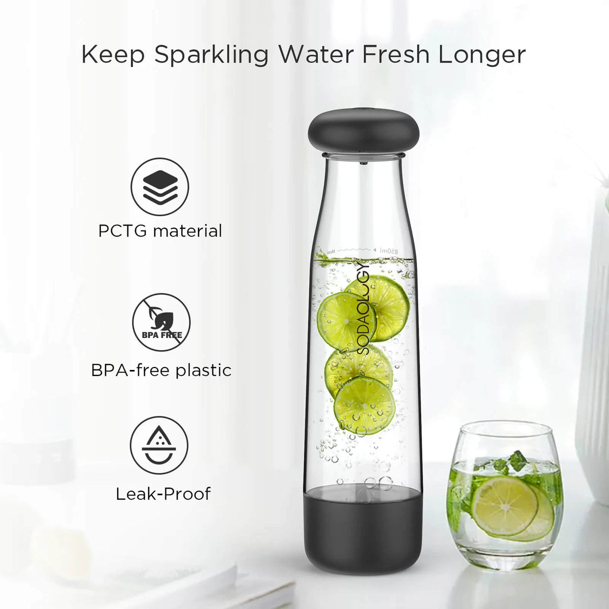 Sodaology Sparkling Water & Soda Maker with Two Bottles + CO₂ Cylinder – view 11
