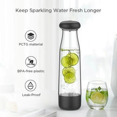 Sodaology Sparkling Water & Soda Maker with Two Bottles + CO₂ Cylinder