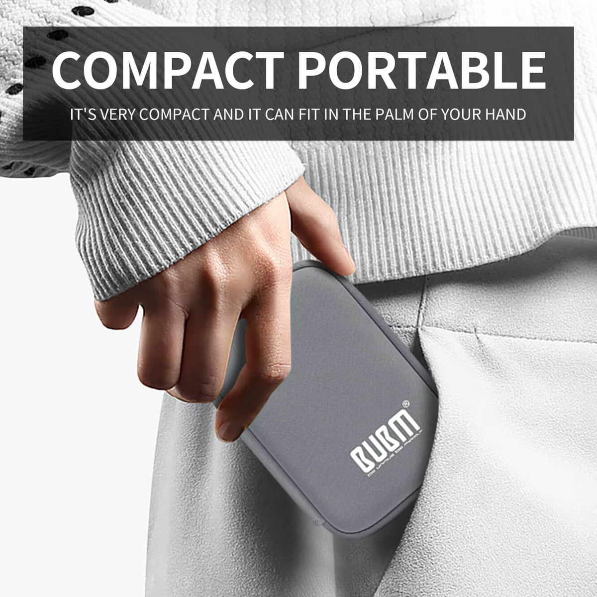 BUBM Multi Purpose Compact Pouch – Grey