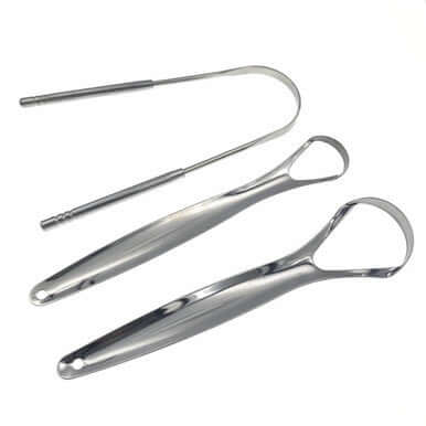 Stainless Steel Tongue Scraper Oral Cleaner Kit