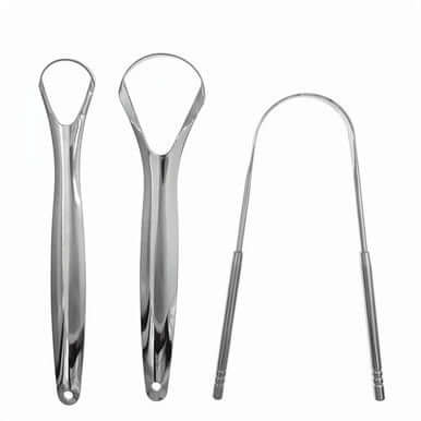 Stainless Steel Tongue Scraper Oral Cleaner Kit