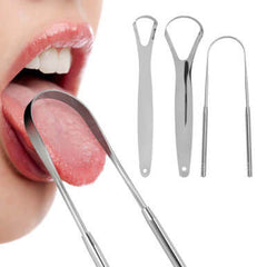 Stainless Steel Tongue Scraper Oral Cleaner Kit