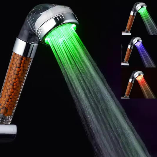 Mineral Filter Shower Head with Light