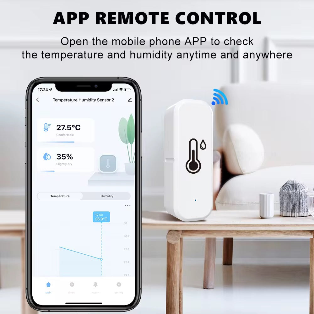 Tuya Wifi Temperature & Humidity Sensor Indoor Hygrometer #WSD008 – view 3