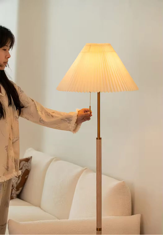 Aisilan Hladgunnr White Ash Wooden Floor Lamp #LD022 – view 8