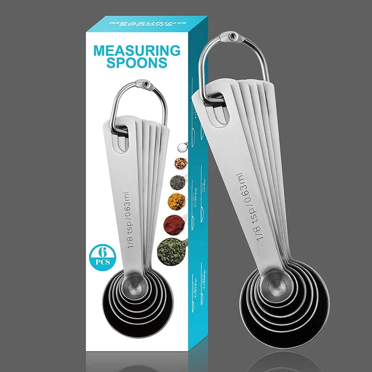 Stainless Steel Metal Measuring Spoons – view 6