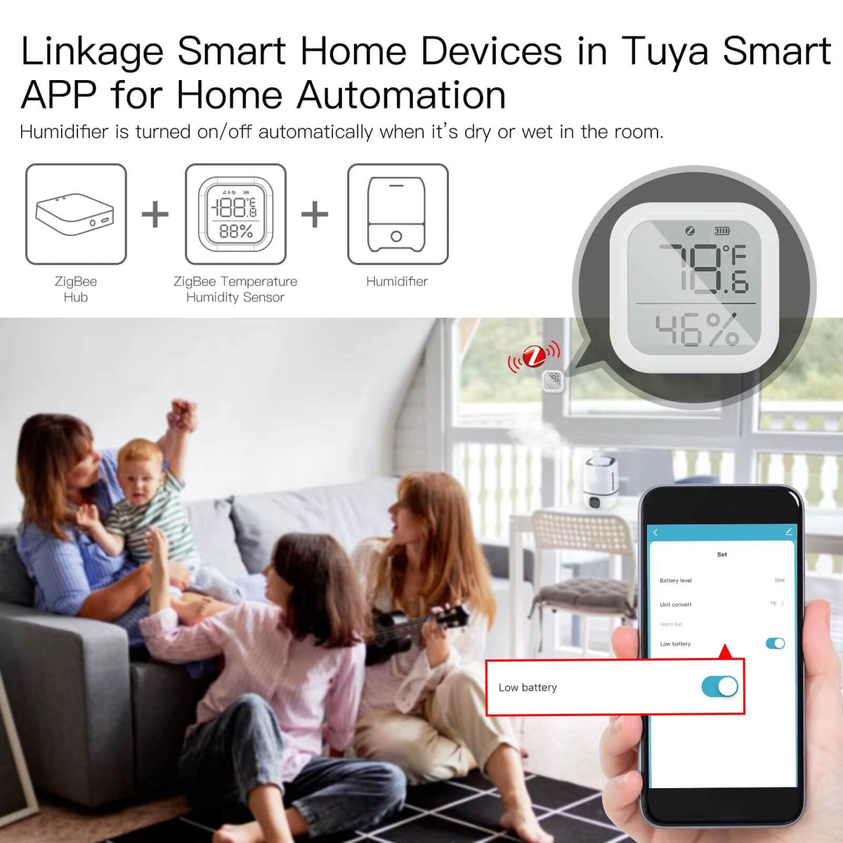 MOES Zigbee Temperature & Humidity Sensor – view 5