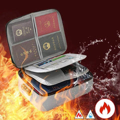 Fire & Waterproof 3 Layer Document Organizer Case with Coded Lock