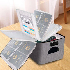 Fire & Waterproof 5 Layer Document Organizer Case with Coded Lock