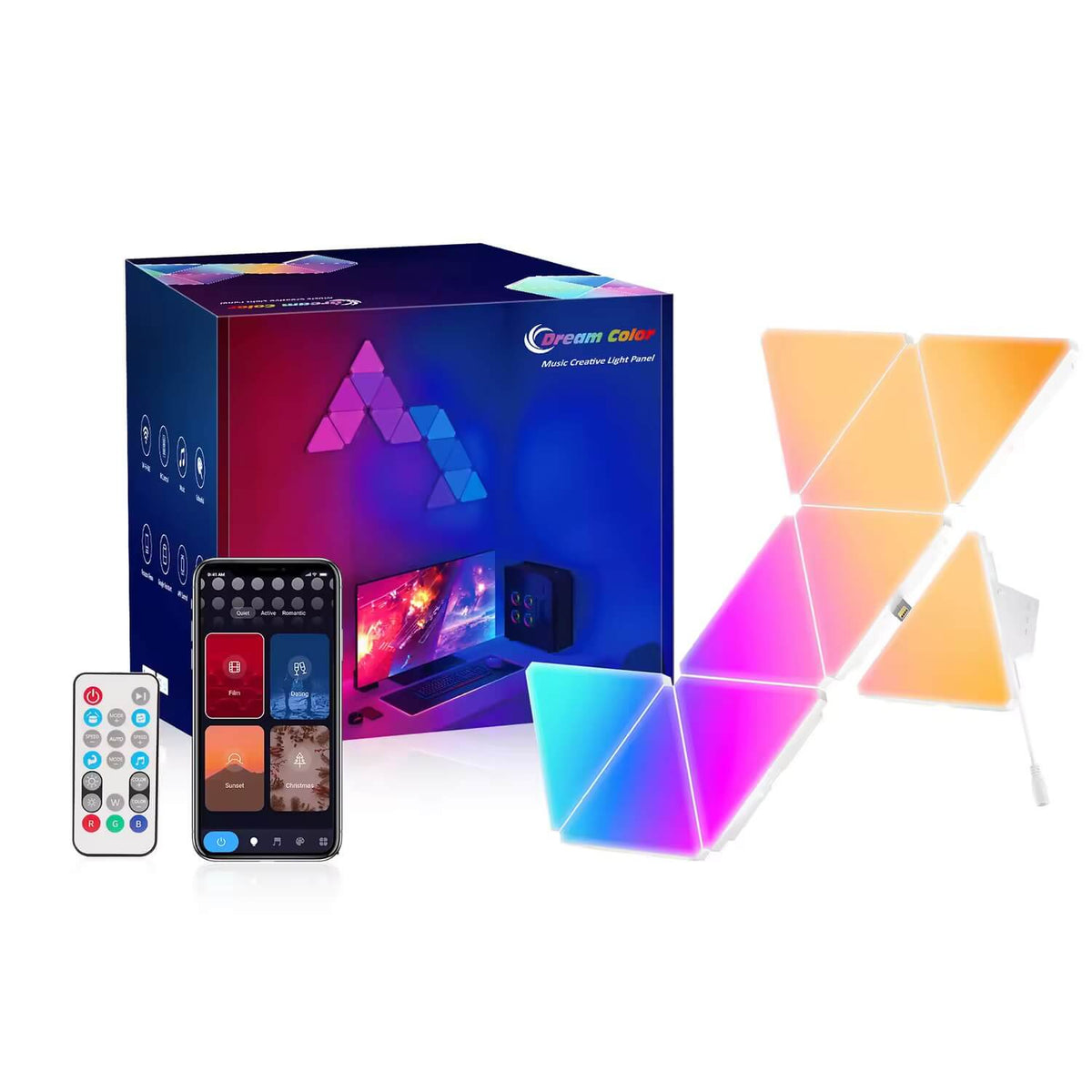 Dream Color Smart RGBIC Triangle Light Panels