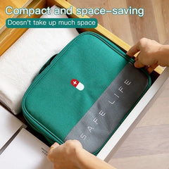 Emergency First Aid Bag Medication Organizer