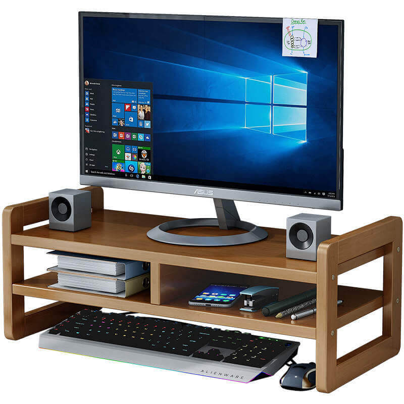 Multi Purpose Bamboo Desktop Monitor Riser