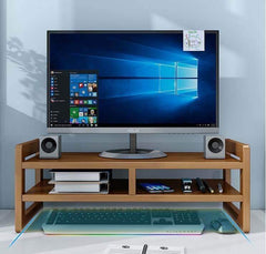 Multi Purpose Bamboo Desktop Monitor Riser