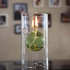 Glass Oil Candle Lamp