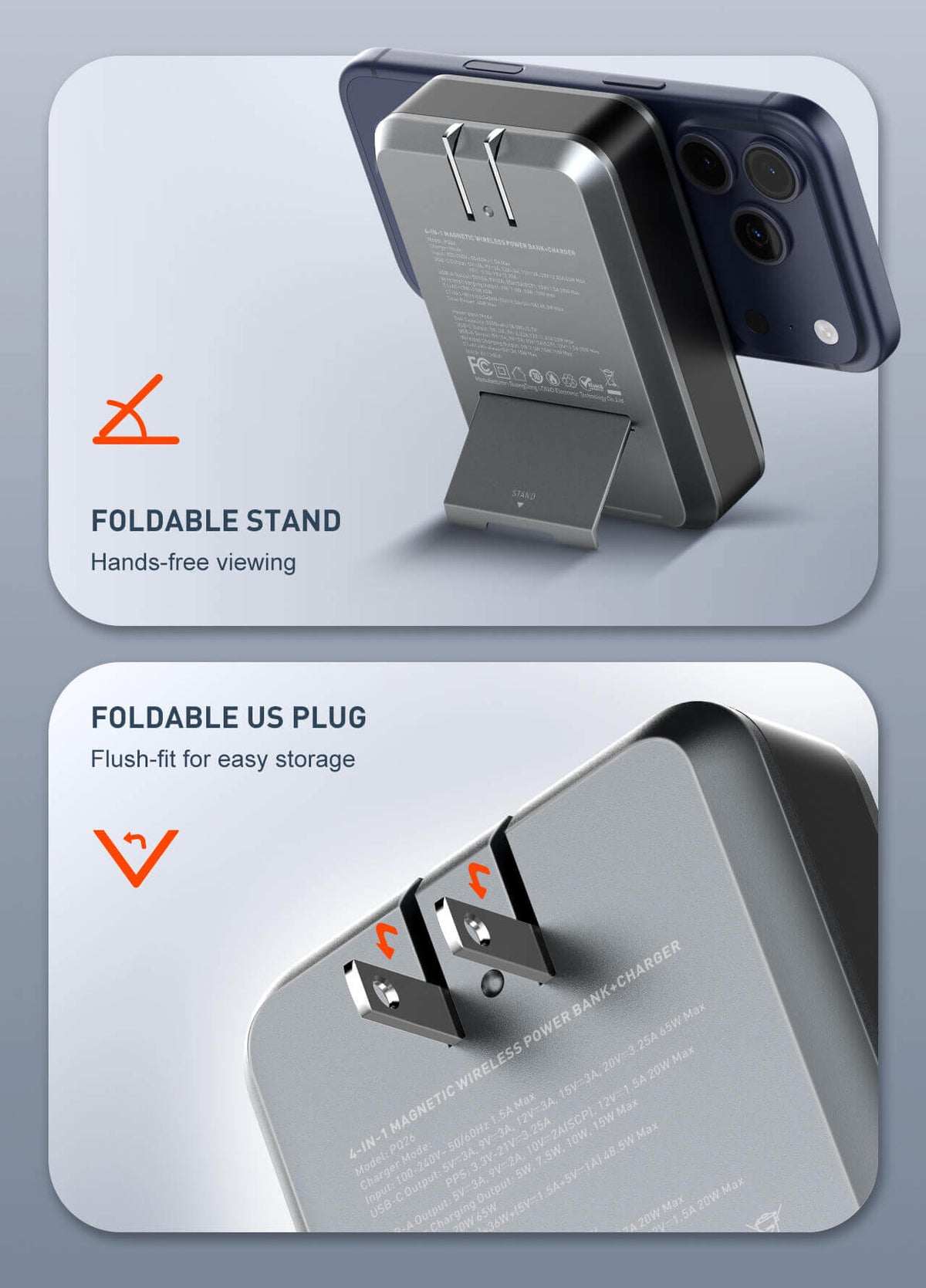 LDNIO 4-IN-1 MAGNETIC WIRELESS POWER BANK & CHARGER #PQ26 – view 10