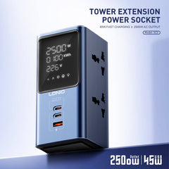 LDNIO 45W Universal Power Strip Desktop LED Power Adapter #SC2