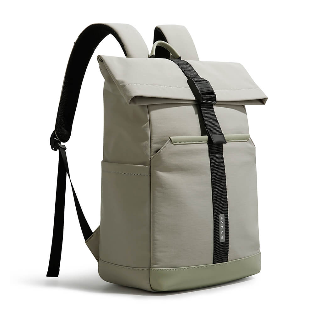 BANGE Water Resistant Roll Top Laptop Backpack #3115 – view 2