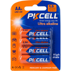 PKcell AA Ultra Alkaline Battery 1.5V Pack of 4