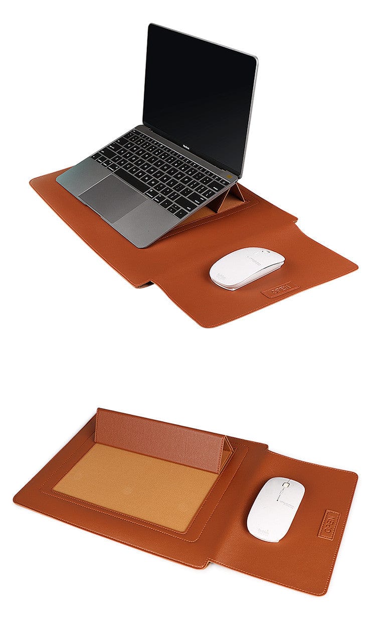 Leather Laptop Sleeve Stand - Buyrouth