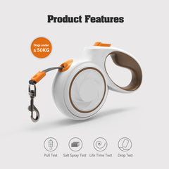 Retraceable Dog Leash with Reflective Belt