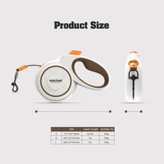Retraceable Dog Leash with Reflective Belt