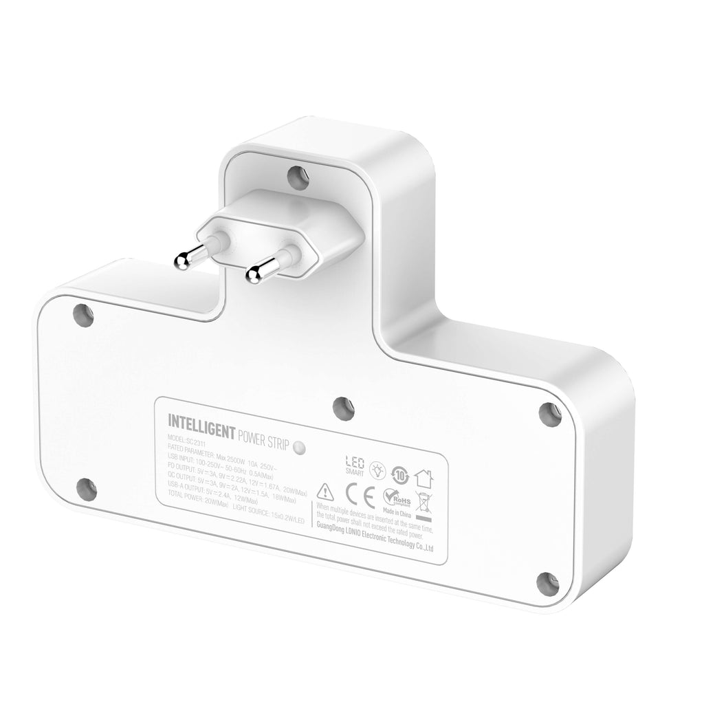 LDNIO 2 AC Outlets Portable Extension Power Socket #SC2311 – view 4