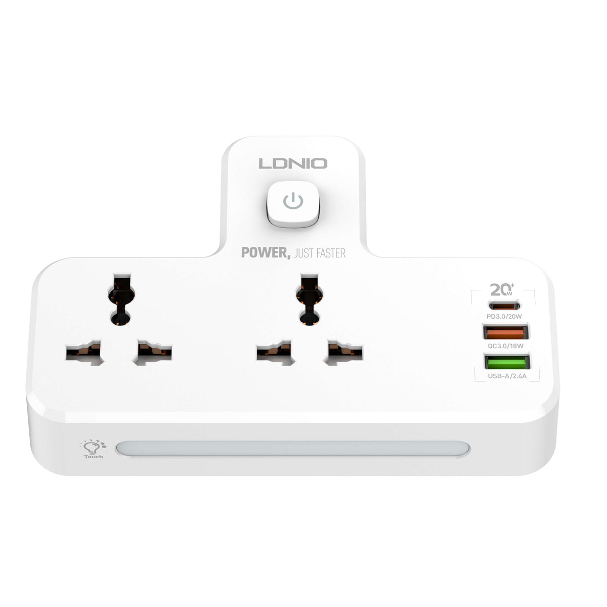 LDNIO 2 AC Outlets Portable Extension Power Socket #SC2311 – view 5