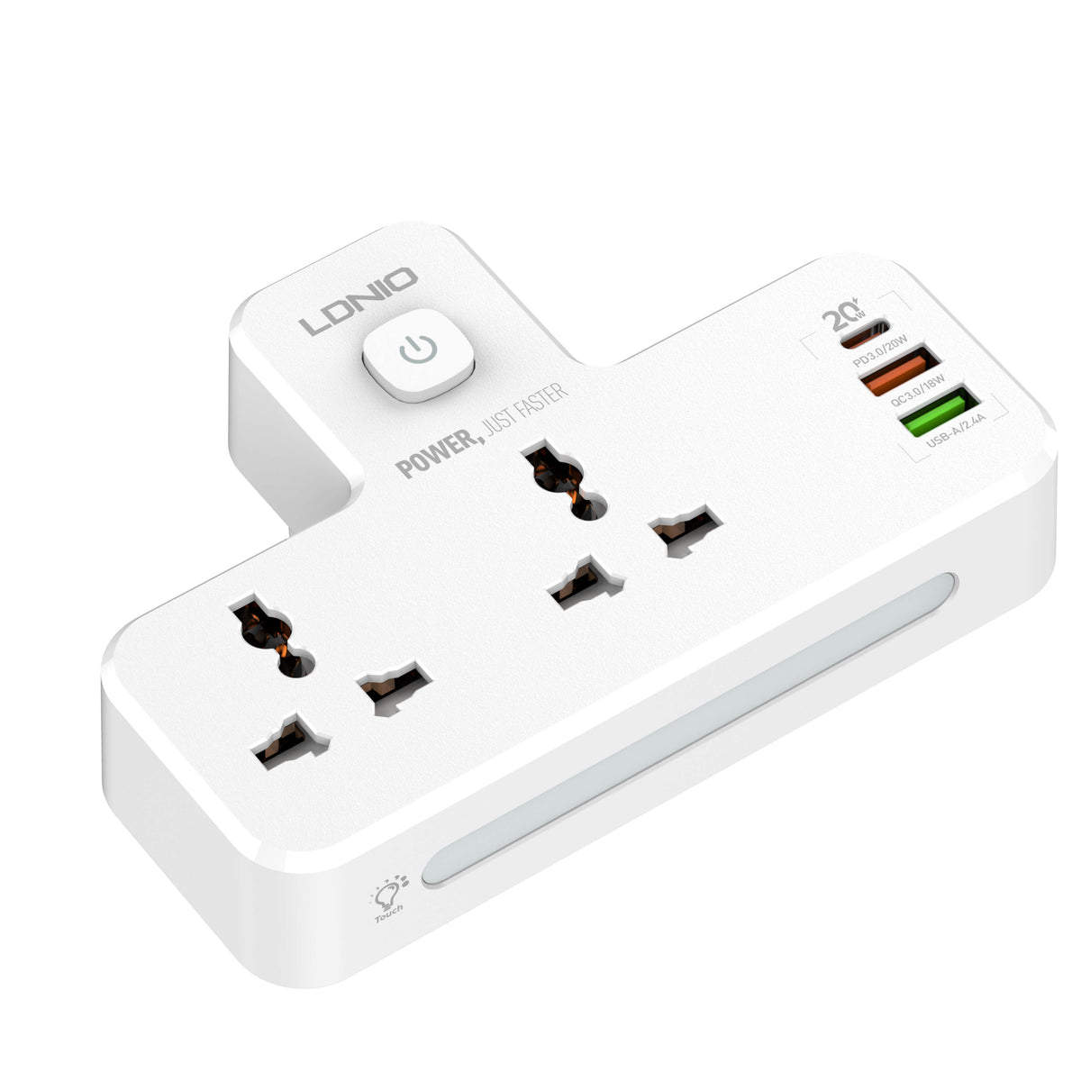 LDNIO 2 AC Outlets Portable Extension Power Socket #SC2311 – view 6