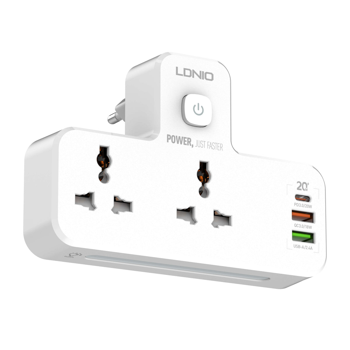 LDNIO 2 AC Outlets Portable Extension Power Socket #SC2311