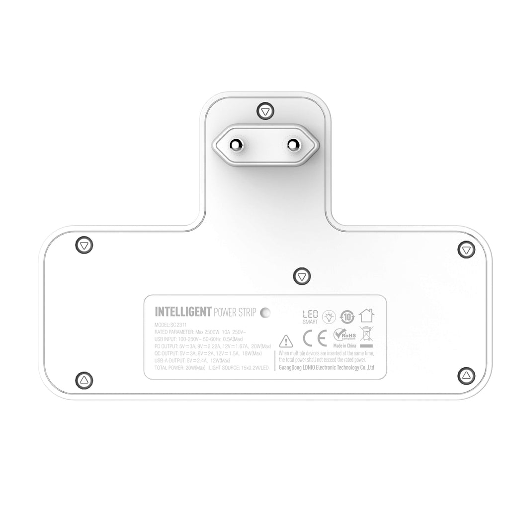 LDNIO 2 AC Outlets Portable Extension Power Socket #SC2311 – view 9