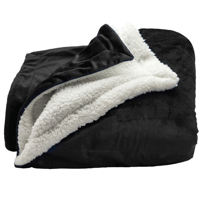Sherpa Fleece Blanket – Black