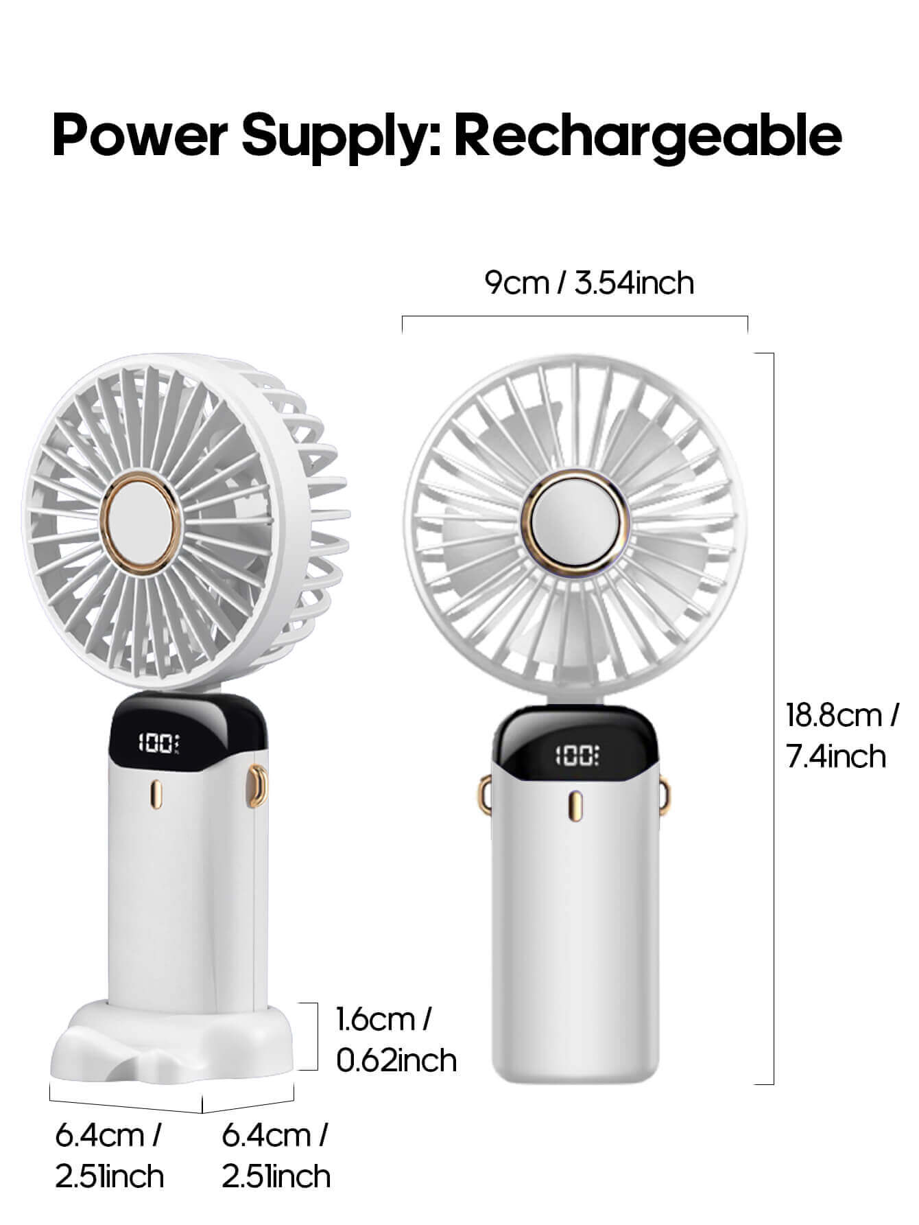 Rechargeable Handheld Mini Fan